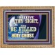 RECEIVE THY SIGHT AND BE FILLED WITH THE HOLY GHOST  Sanctuary Wall Wooden Frame  GWMS13056  