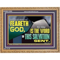 TO YOU IS THE WORD OF THIS SALVATION SENT  Sanctuary Wall Wooden Frame  GWMS13065  