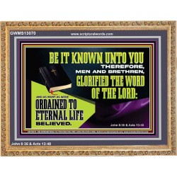 GLORIFIED THE WORD OF THE LORD  Righteous Living Christian Wooden Frame  GWMS13070  "34x28"