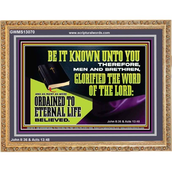 GLORIFIED THE WORD OF THE LORD  Righteous Living Christian Wooden Frame  GWMS13070  