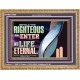 THE RIGHTEOUS SHALL ENTER INTO LIFE ETERNAL  Eternal Power Wooden Frame  GWMS13089  