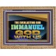 THE EVERLASTING GOD IMMANUEL..GOD WITH US  Scripture Art Wooden Frame  GWMS13134B  