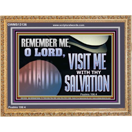 VISIT ME O LORD WITH THY SALVATION  Glass Wooden Frame Scripture Art  GWMS13136  