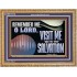 VISIT ME O LORD WITH THY SALVATION  Glass Wooden Frame Scripture Art  GWMS13136  "34x28"