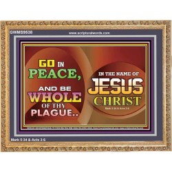 BE MADE WHOLE OF YOUR PLAGUE  Sanctuary Wall Wooden Frame  GWMS9538  "34x28"