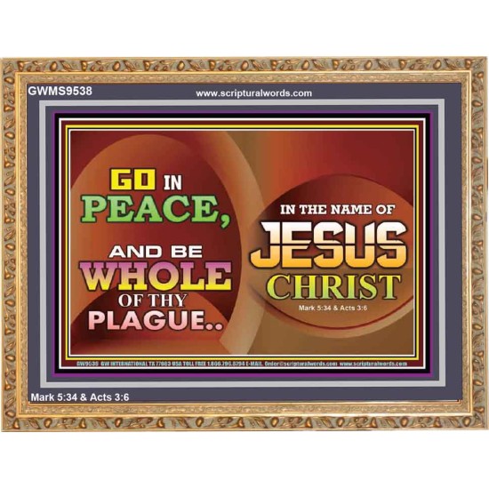 BE MADE WHOLE OF YOUR PLAGUE  Sanctuary Wall Wooden Frame  GWMS9538  