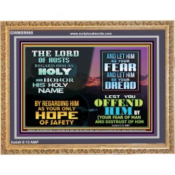 LORD OF HOSTS ONLY HOPE OF SAFETY  Unique Scriptural Wooden Frame  GWMS9565  "34x28"