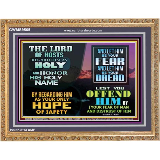 LORD OF HOSTS ONLY HOPE OF SAFETY  Unique Scriptural Wooden Frame  GWMS9565  