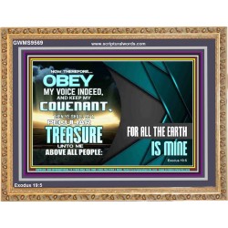 BE A PECULIAR TREASURE UNTO ME ABOVE ALL PEOPLE  Eternal Power Wooden Frame  GWMS9569  "34x28"