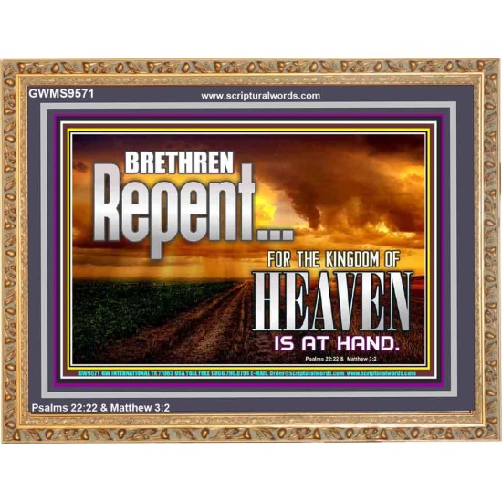 THE KINGDOM OF HEAVEN IS AT HAND  Children Room Wooden Frame  GWMS9571  