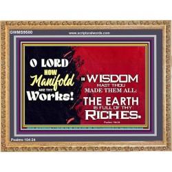 MANY ARE THY WONDERFUL WORKS O LORD  Children Room Wooden Frame  GWMS9580  "34x28"