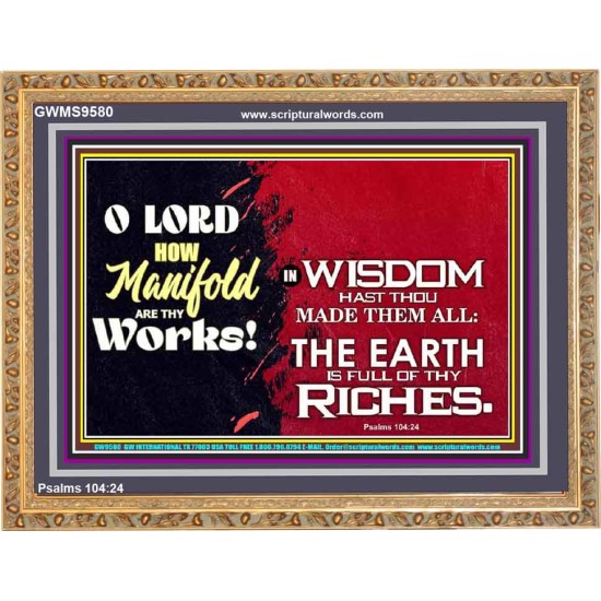 MANY ARE THY WONDERFUL WORKS O LORD  Children Room Wooden Frame  GWMS9580  
