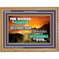 FLEE EVERY FORM OF EVIL  Eternal Power Wooden Frame  GWMS9587  "34x28"