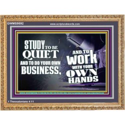 STUDY TO BE QUIET  Business Motivation Art  GWMS9592  