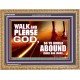 WALK AND PLEASE GOD  Scripture Art Wooden Frame  GWMS9594  