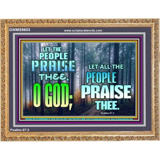 LET THE PEOPLE PRAISE THEE O GOD  Kitchen Wall Décor  GWMS9603  