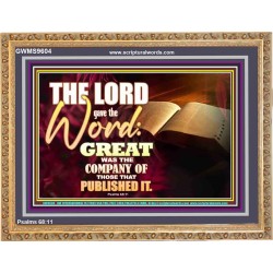 THE LORD GAVE THE WORD  Bathroom Wall Art  GWMS9604  "34x28"