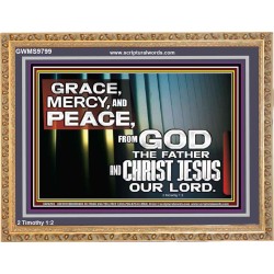 GRACE MERCY AND PEACE UNTO YOU  Bible Verse Wooden Frame  GWMS9799  "34x28"