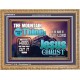 IN JESUS CHRIST MIGHTY NAME MOUNTAIN SHALL BE THINE  Hallway Wall Wooden Frame  GWMS9910  