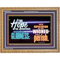 THE HOPE OF RIGHTEOUS IS GLADNESS  Scriptures Wall Art  GWMS9914  "34x28"