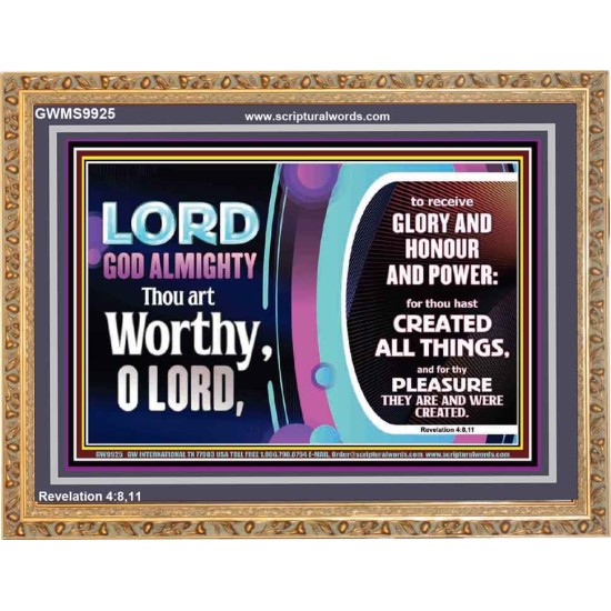 LORD GOD ALMIGHTY HOSANNA IN THE HIGHEST  Contemporary Christian Wall Art Wooden Frame  GWMS9925  