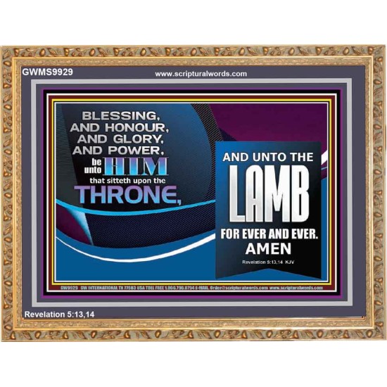 THE ONE SEATED ON THE THRONE  Contemporary Christian Wall Art Wooden Frame  GWMS9929  