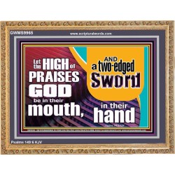 A TWO EDGED SWORD  Contemporary Christian Wall Art Wooden Frame  GWMS9965  "34x28"