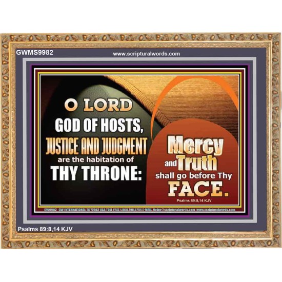 MERCY AND TRUTH SHALL GO BEFORE THEE O LORD OF HOSTS  Christian Wall Art  GWMS9982  