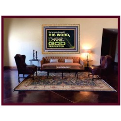 THOSE WHO KEEP THE WORD OF GOD ENJOY HIS GREAT LOVE  Bible Verses Wall Art  GWMS10482  "34x28"