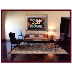 THOSE WHO WORSHIP THE LORD WILL BE ENCOURAGED  Scripture Art Wooden Frame  GWMS10506  "34x28"