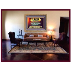 GUIDE ME THY COUNSEL GREAT AND MIGHTY GOD  Biblical Art Wooden Frame  GWMS10511  "34x28"