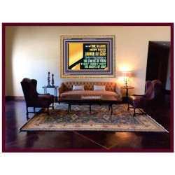 FOR THE TIME IS COME THAT JUDGEMENT MUST BEGIN AT THE HOUSE OF THE LORD  Modern Christian Wall Décor Wooden Frame  GWMS12075  "34x28"