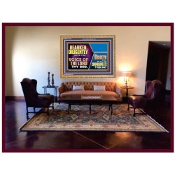 HEARKEN DILIGENTLY UNTO THE VOICE OF THE LORD THY GOD  Custom Wall Scriptural Art  GWMS12126  "34x28"