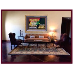 JEHOVAH SHALOM WHICH DOETH GREAT THINGS AND UNSEARCHABLE  Scriptural Décor Wooden Frame  GWMS12699  "34x28"