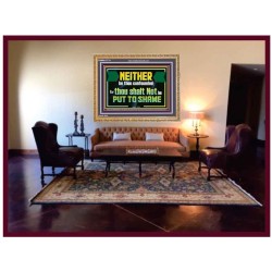 NEITHER BE THOU CONFOUNDED  Encouraging Bible Verses Wooden Frame  GWMS12711  "34x28"