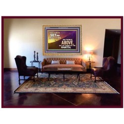 SET YOUR AFFECTION ON THINGS ABOVE  Ultimate Inspirational Wall Art Wooden Frame  GWMS9573  