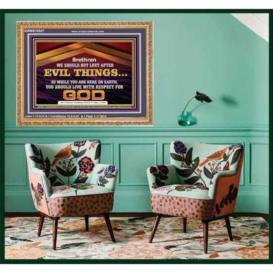 DO NOT LUST AFTER EVIL THINGS  Children Room Wall Wooden Frame  GWMS10527  