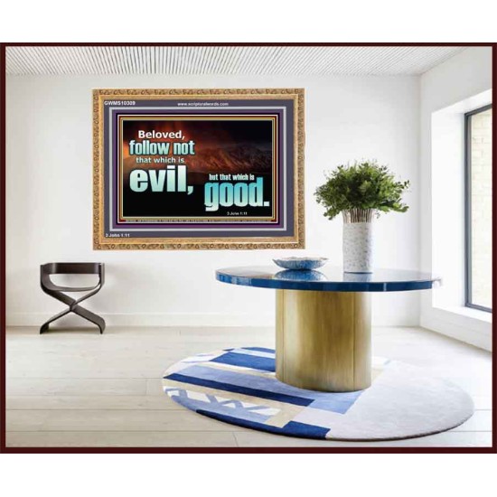 FOLLOW NOT WHICH IS EVIL  Custom Christian Artwork Wooden Frame  GWMS10309  