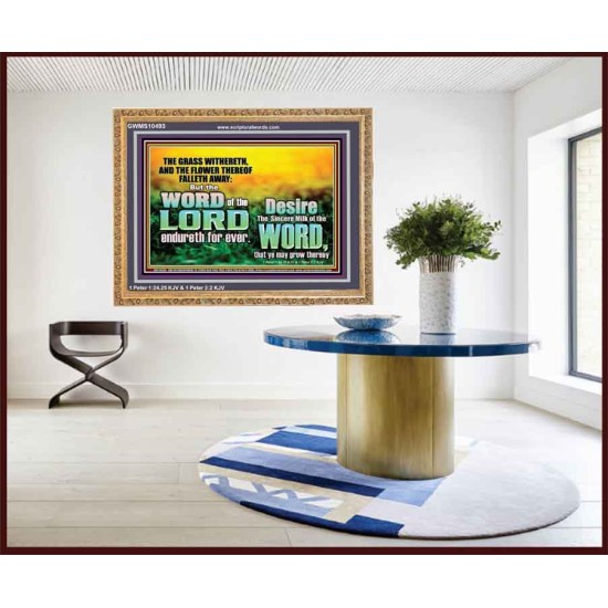 THE WORD OF THE LORD ENDURETH FOR EVER  Christian Wall Décor Wooden Frame  GWMS10493  
