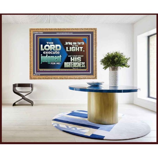 BRING ME FORTH TO THE LIGHT O LORD JEHOVAH  Scripture Art Prints Wooden Frame  GWMS10563  