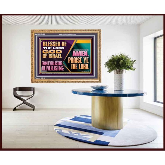 LET ALL THE PEOPLE SAY PRAISE THE LORD HALLELUJAH  Art & Wall Décor Wooden Frame  GWMS13128  
