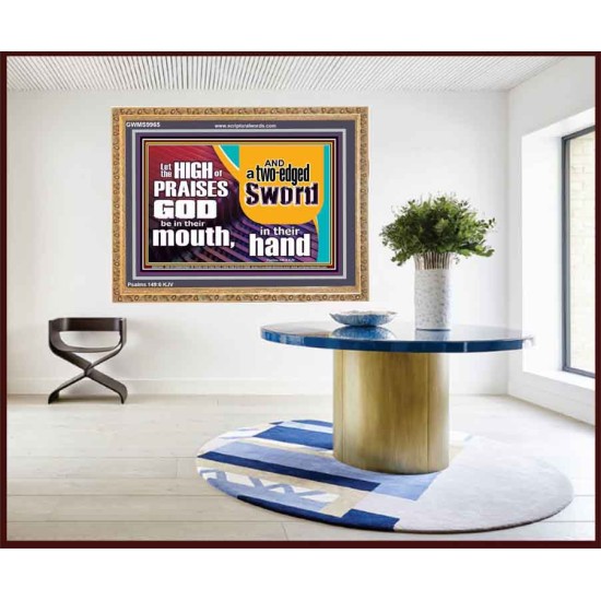 A TWO EDGED SWORD  Contemporary Christian Wall Art Wooden Frame  GWMS9965  