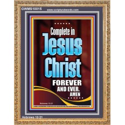 COMPLETE IN JESUS CHRIST FOREVER  Children Room Portrait  GWMS10015  "28x34"