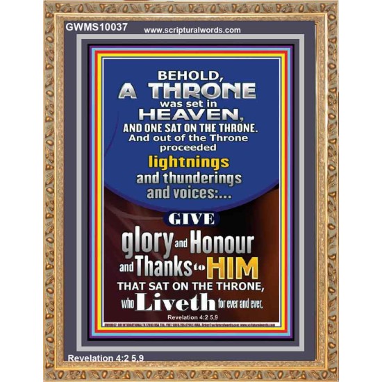 LIGHTNINGS AND THUNDERINGS AND VOICES  Scripture Art Portrait  GWMS10037  