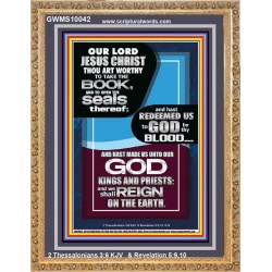HAS REDEEMED US TO GOD BY THE BLOOD OF THE LAMB  Modern Art Portrait  GWMS10042  "28x34"