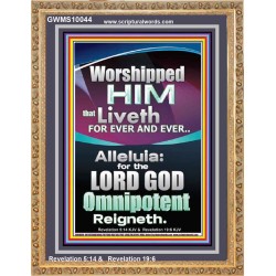 WORSHIPPED HIM THAT LIVETH FOREVER   Contemporary Wall Portrait  GWMS10044  