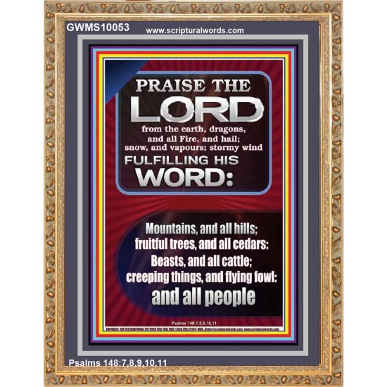 PRAISE HIM - STORMY WIND FULFILLING HIS WORD  Business Motivation Décor Picture  GWMS10053  