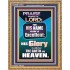 HIS GLORY IS ABOVE THE EARTH AND HEAVEN  Large Wall Art Portrait  GWMS10054  "28x34"