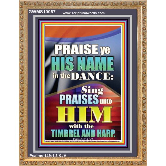 PRAISE HIM IN DANCE, TIMBREL AND HARP  Modern Art Picture  GWMS10057  