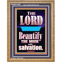 THE MEEK IS BEAUTIFY WITH SALVATION  Scriptural Prints  GWMS10058  "28x34"